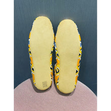 Load image into Gallery viewer, Silk Slippers with Geometric Print