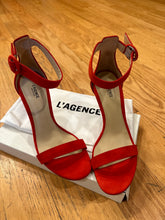 Load image into Gallery viewer, L&#39;Agence Gisele High Heel Sandal in Golden Poppy Suede