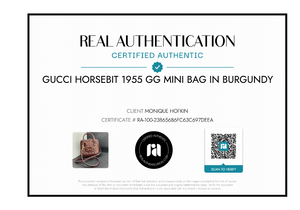 Gucci Horsebit 1955 GG Mini Bag in Burgundy