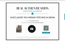 Load image into Gallery viewer, Gucci Jackie 1961 Medium Tote Bag in Denim
