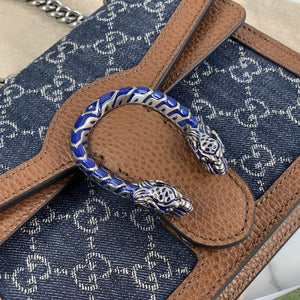 Gucci Mini Dionysus Shoulder Bag in Blue Denim