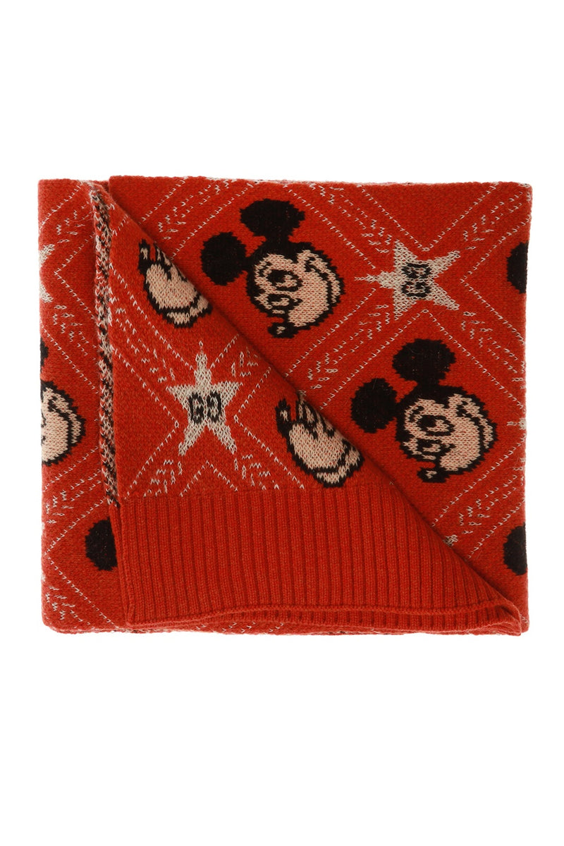 Gucci x Disney Mickey Mouse Wool Scarf In Orange –