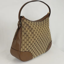 Load image into Gallery viewer, Gucci Large GG Supreme Canvas Hobo Handbag in Beige