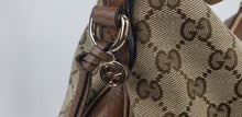 Load image into Gallery viewer, Gucci Large GG Supreme Canvas Hobo Handbag in Beige