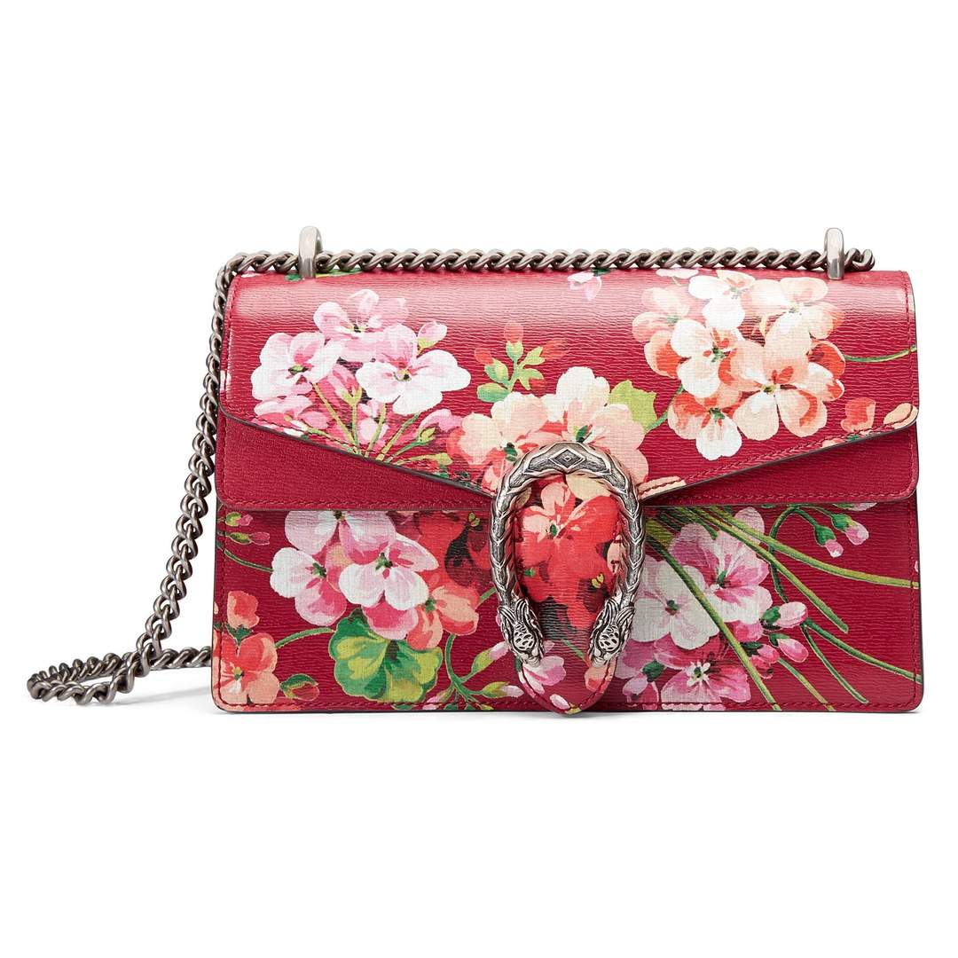 Gucci Large Dionysus Blooms Leather Shoulder Bag in Red – Gavriel.us