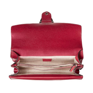 Gucci Large Dionysus Blooms Leather Shoulder Bag in Red