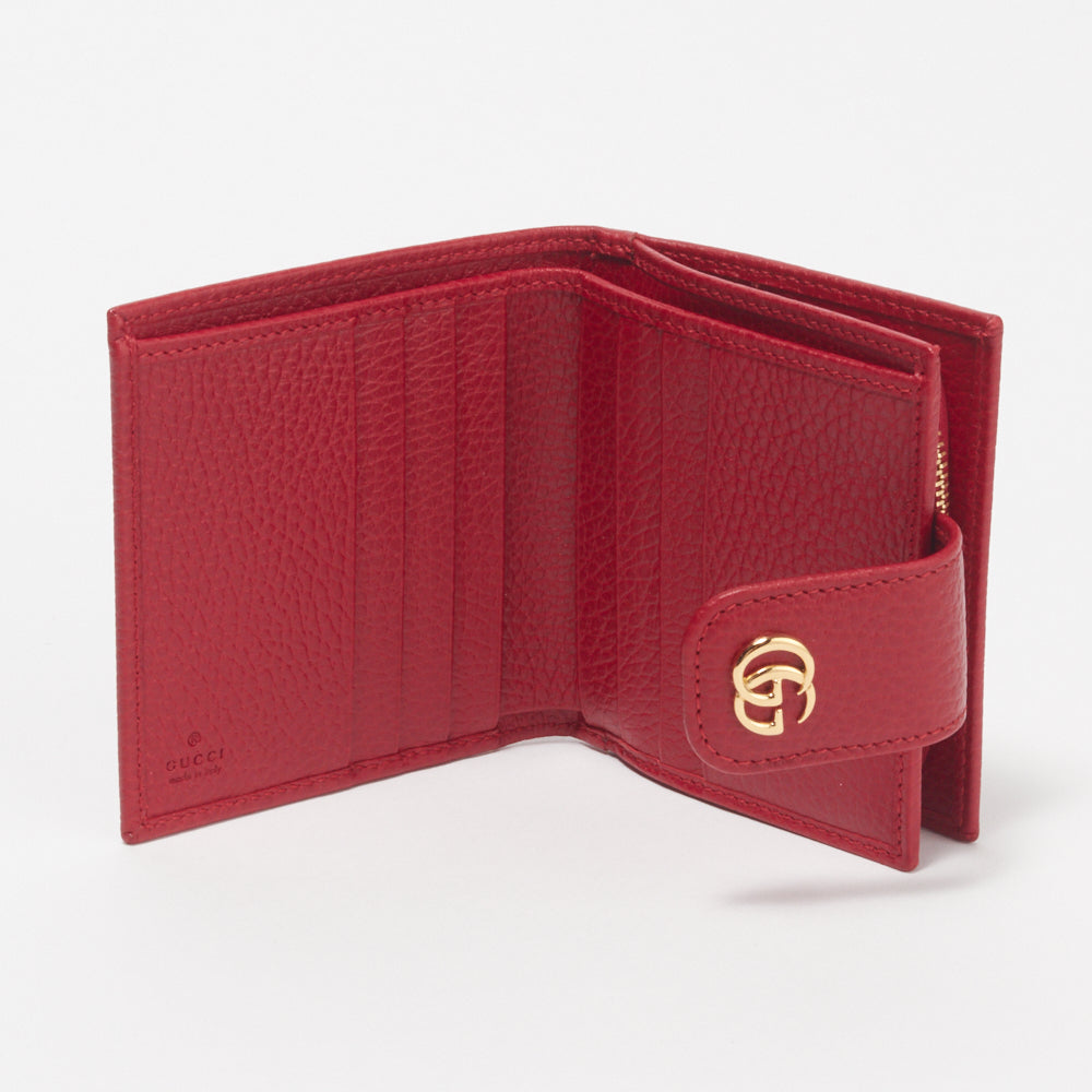 Gucci Red Original GG Supreme Canvas French Flap Wallet QFA1QQ73RB001