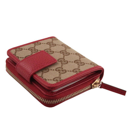 canvas wallet red