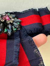 Load image into Gallery viewer, Gucci Bow Brooch in Red and Blue