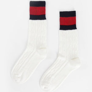 Gucci Wool Knit Socks with Web in White