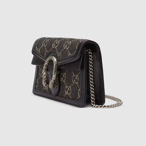 Gucci Mini Dionysus Shoulder Bag in Black Denim