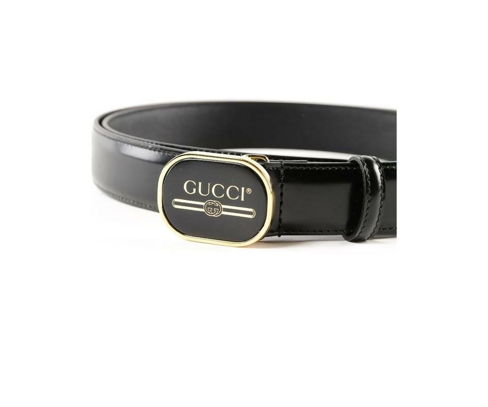 Gucci Leather Logo Belt - Black - Belts