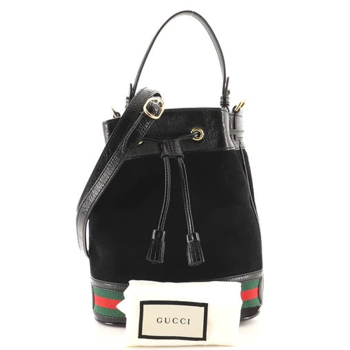 Gucci Ophidia Suede Mini Bucket Bag in Black – Gavriel.us