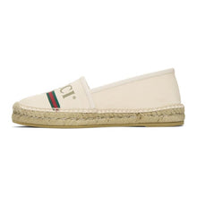 Load image into Gallery viewer, Gucci Printed Canvas Espadrille Flats in White