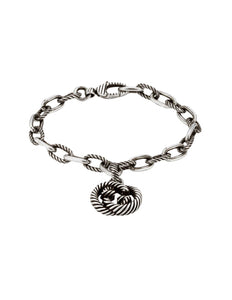 Gucci Silver Bracelet with Interlocking GG Charm