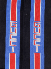Load image into Gallery viewer, Gucci Lostoron Logo Striped Cotton Blend Socks In Blue