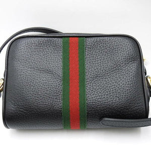Gucci Ophidia Mini Shoulder Bag with Web in Black