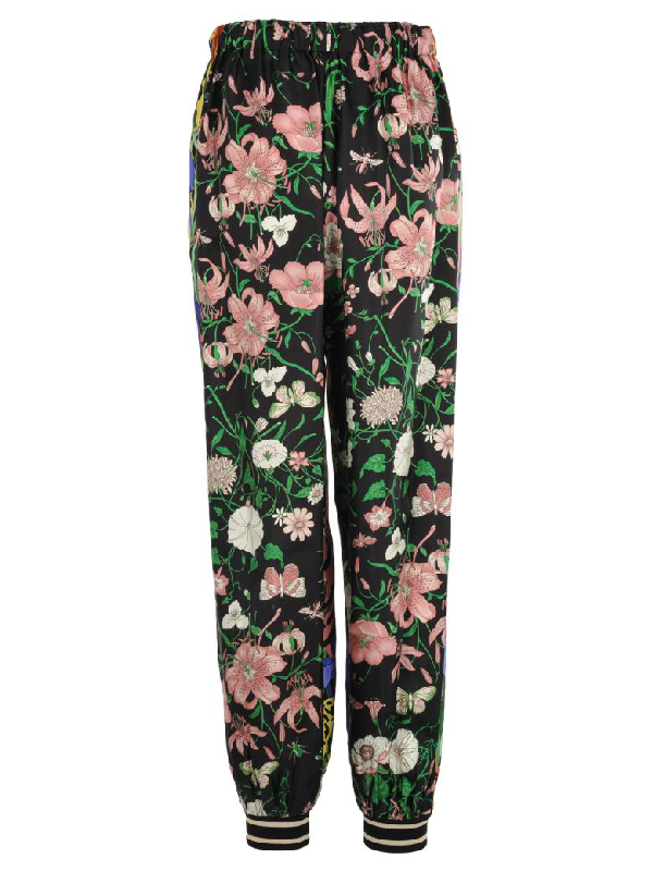 Gucci Garden Silk Bi material Harem Trousers in Green Gavriel.us