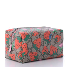 Load image into Gallery viewer, Gucci GG Canvas Cosmetic Case in Strawberry Print