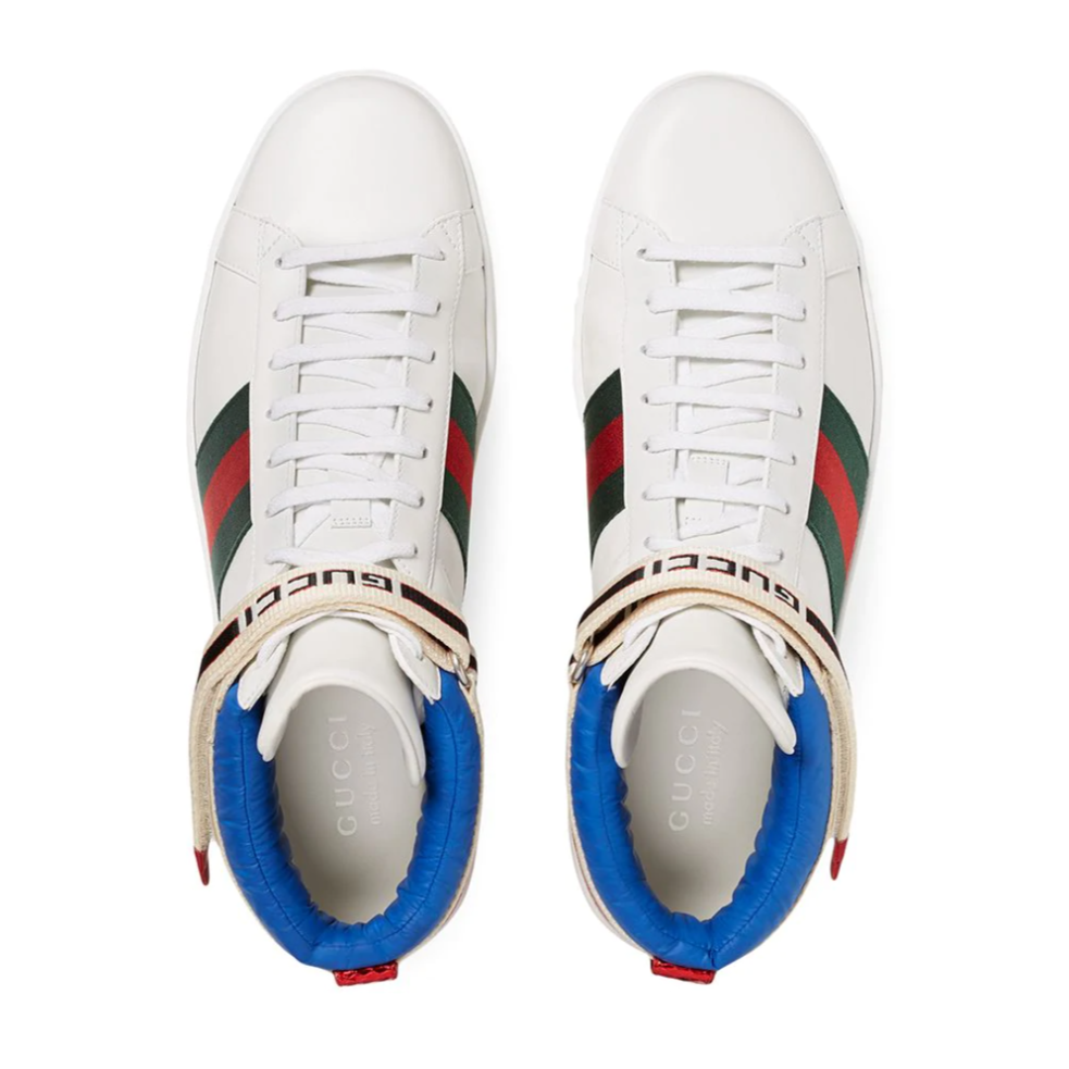 Gucci Stripe Ace High-Top Sneakers 10