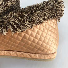 Load image into Gallery viewer, Gucci Quilted Silk Loafer in Apricot