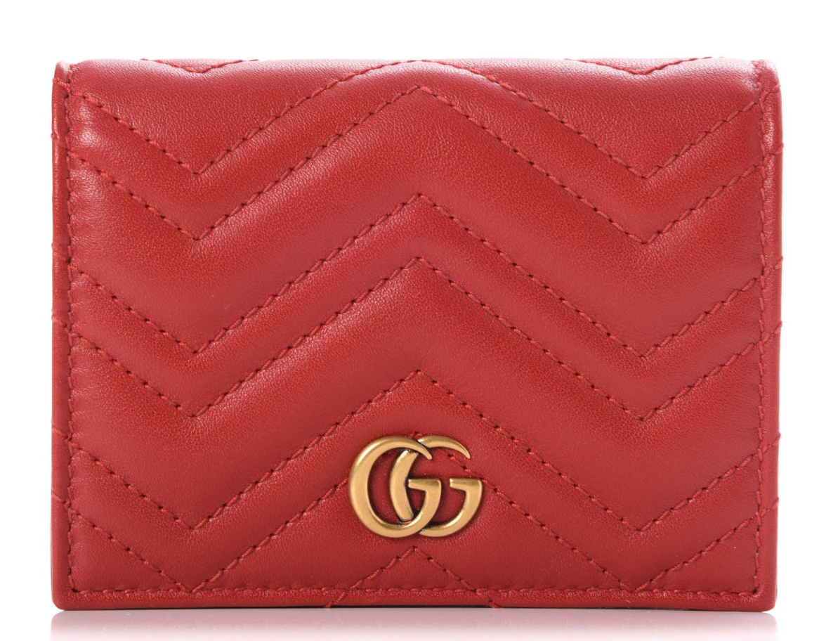 Gucci GG Marmont Leather Key Case Red