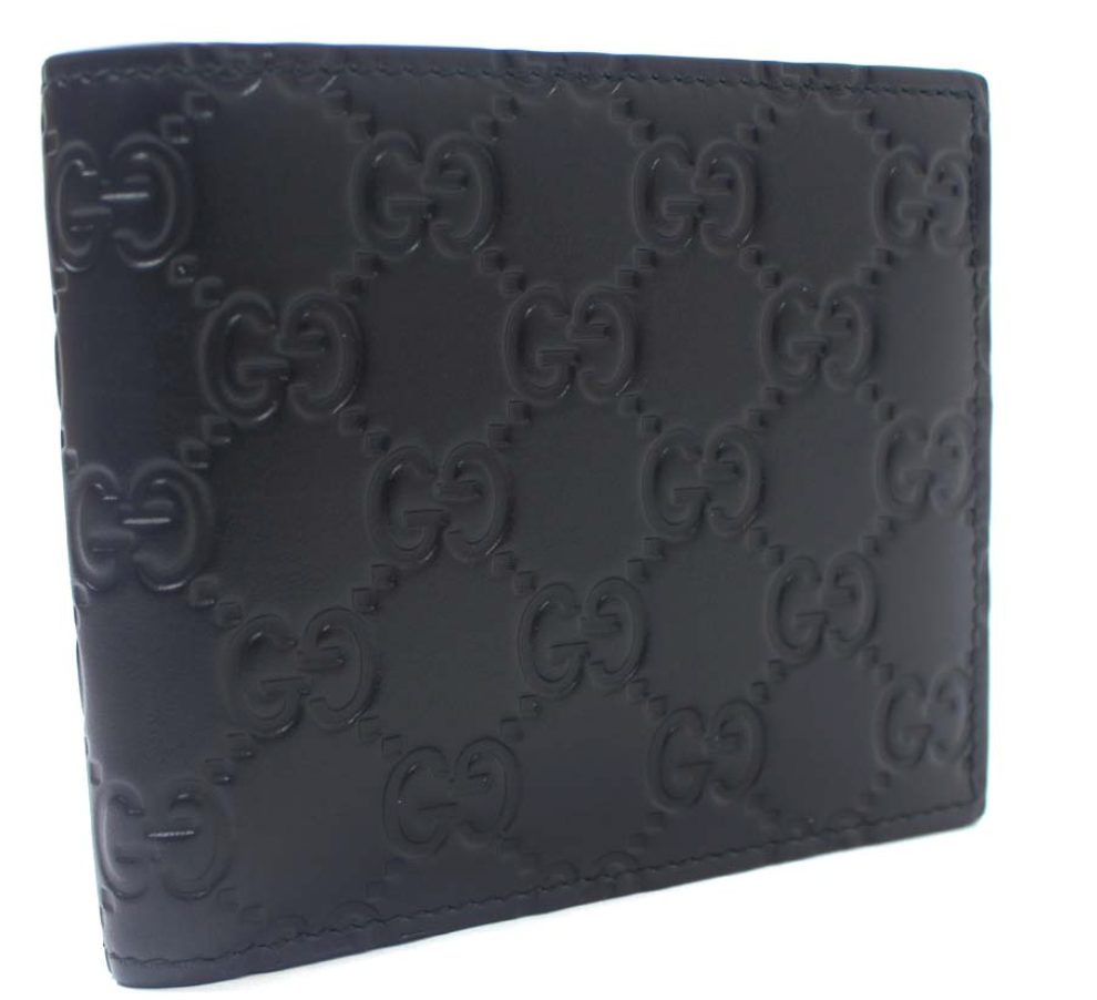 Louis Vuitton Black, Pattern Print Leather Bifold Wallet