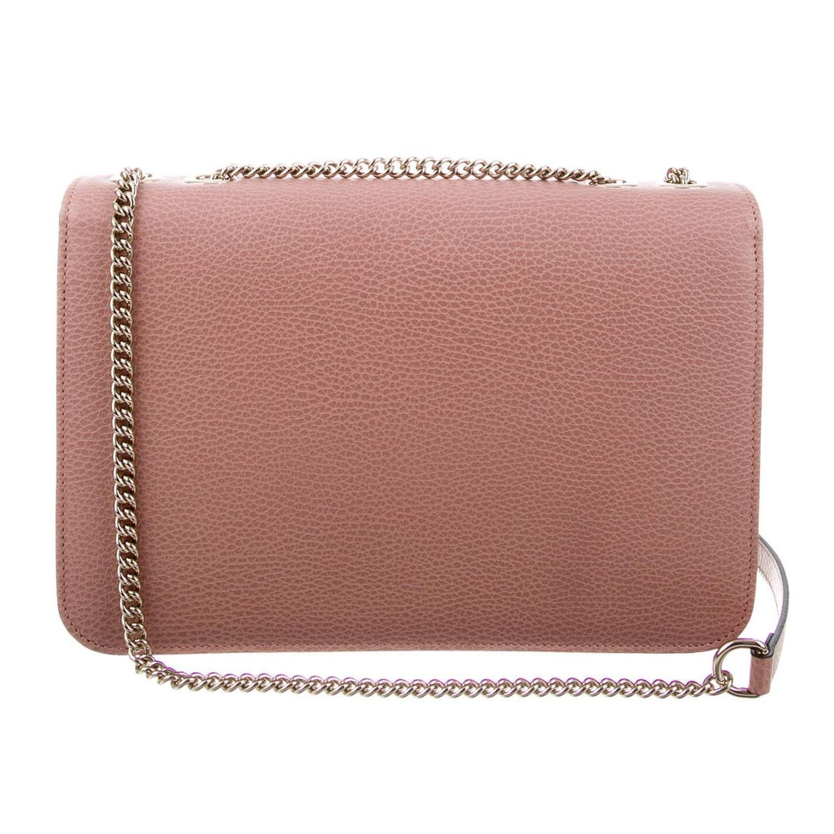 NWT Gucci Interlocking GG Chain Pink Leather Cross Body large top handle Bag