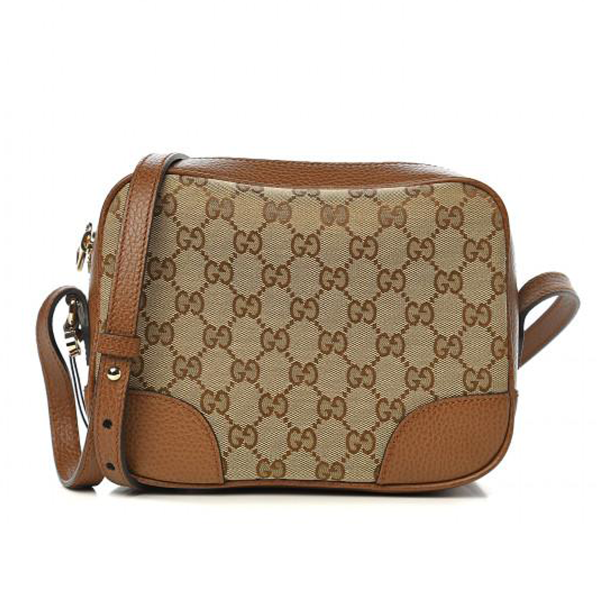 Gucci canvas supreme GG print crossbody camera bag with web and bee