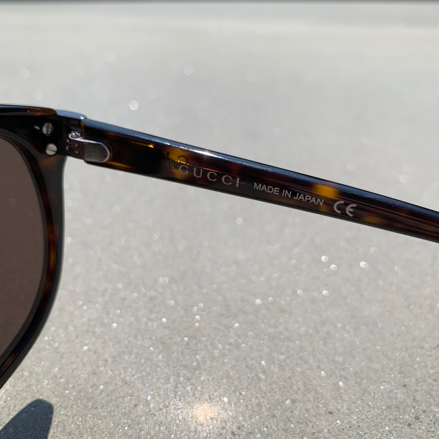 Gucci Web Logo Aviators in Havana Brown