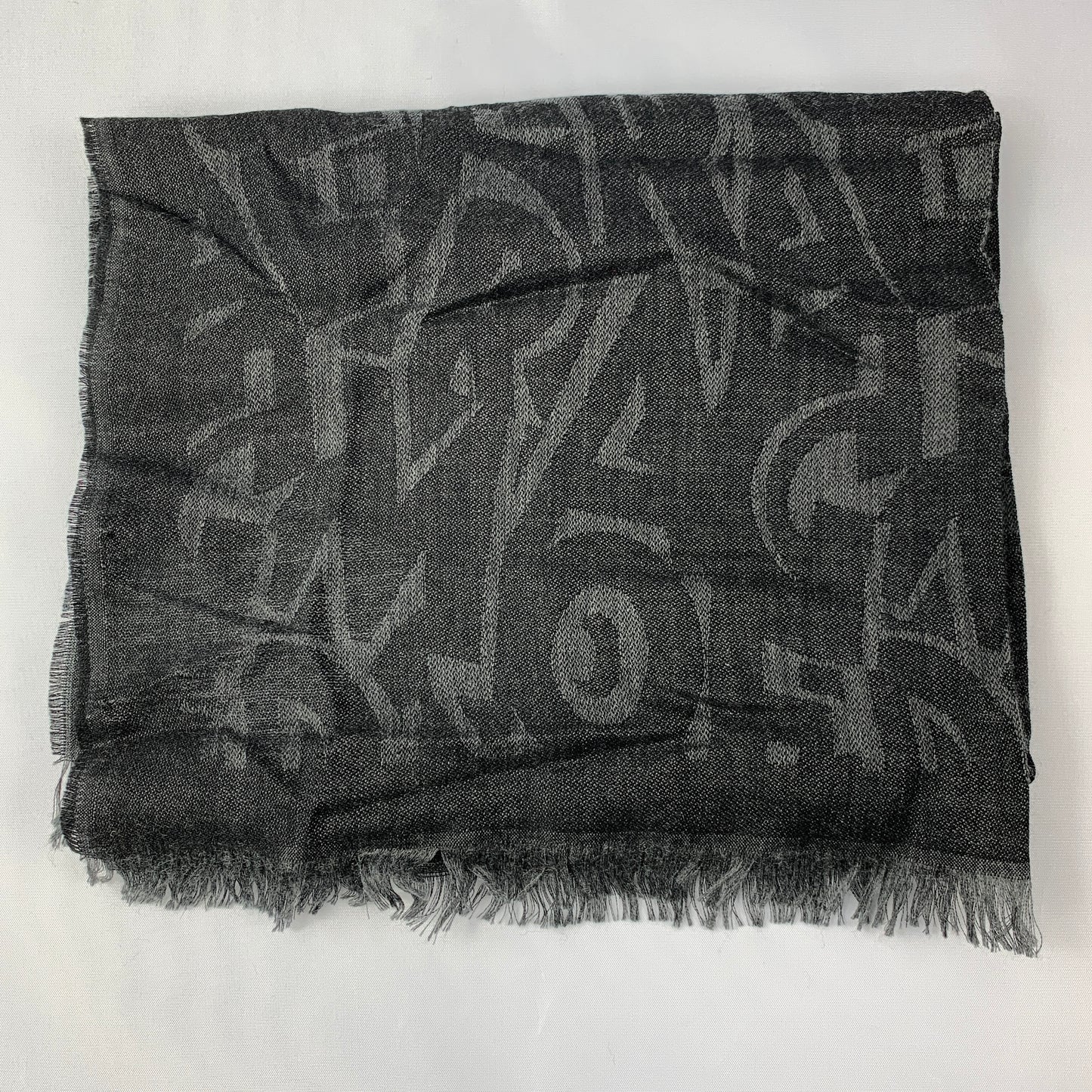 Salvatore Ferragamo Letters Scarf in Black