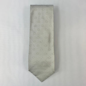 Gucci GG Print Jaylen Silk Tie in Zinc