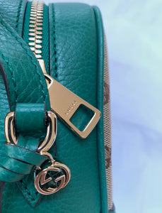 Gucci Canvas Supreme Camera Bag Emerald Green