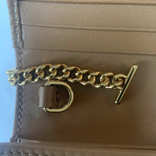 Load image into Gallery viewer, Gucci Zumi Horse-bit Snakeskin Card Case on a Chain in Brown
