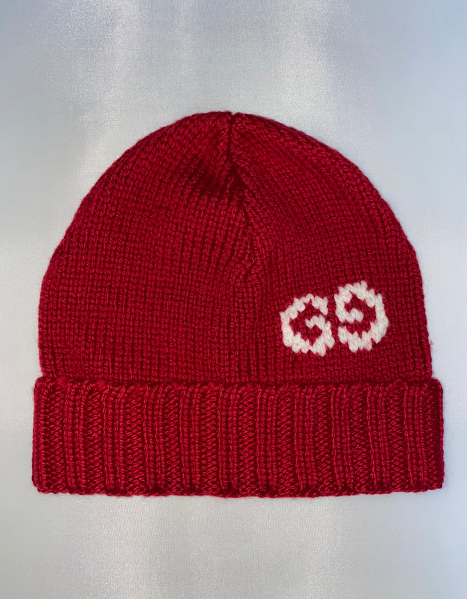Gucci GG Logo Wool Beanie Hat in Red – Gavriel.us