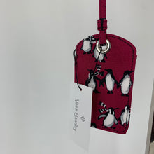 Load image into Gallery viewer, Vera Bradley Luggage ID Tag in Playful Penguins Cabernet