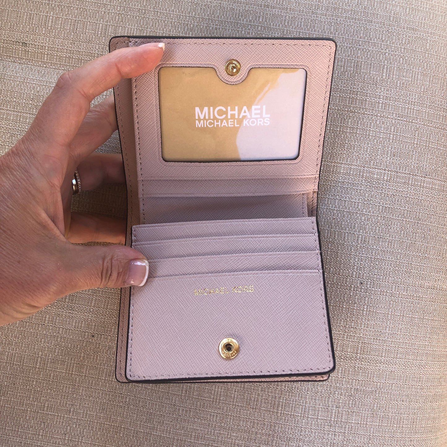 Michael Kors Wallet in Metallic Pink