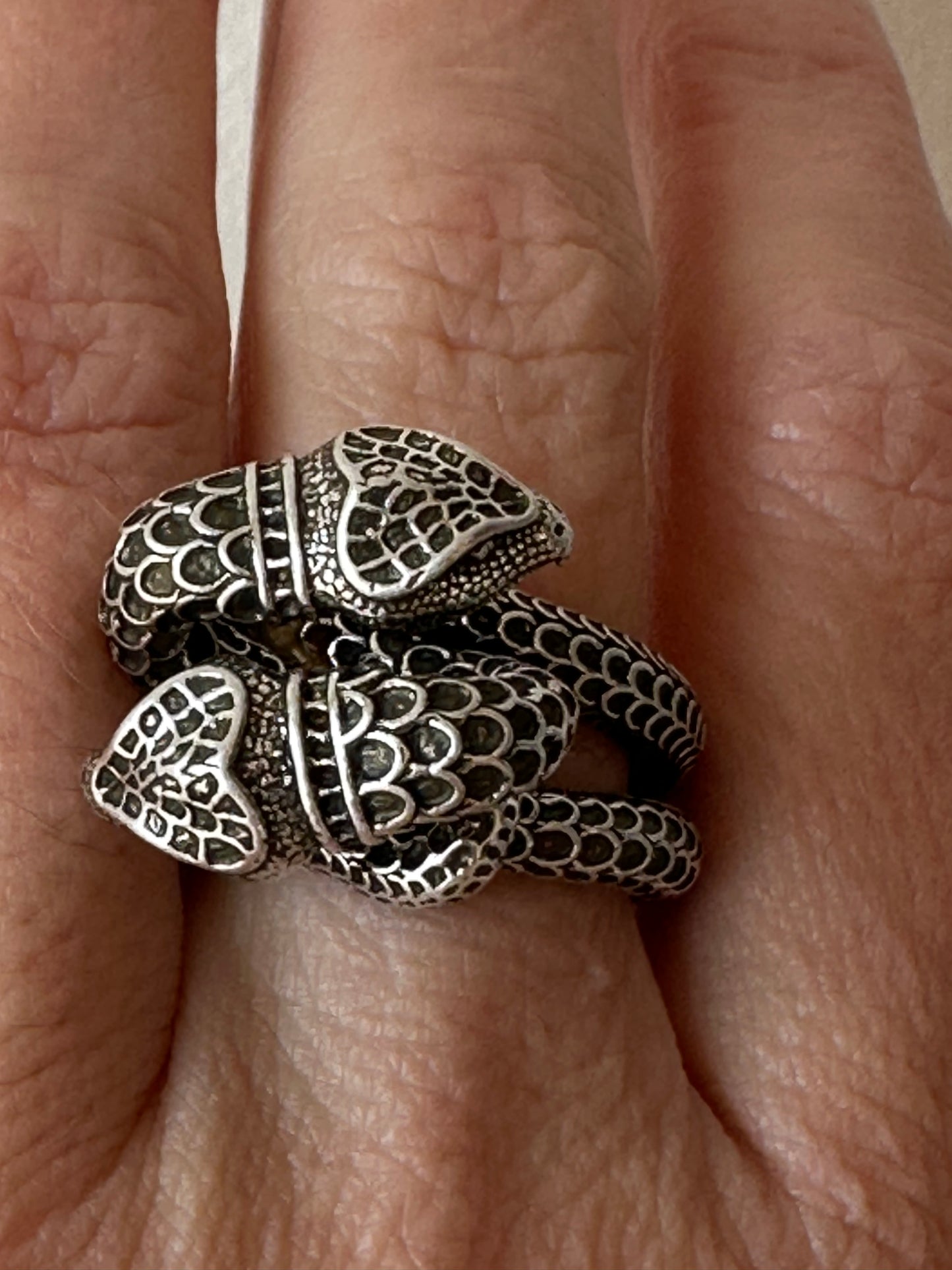 Gucci Garden Snake Sterling Silver Ring
