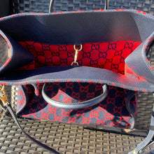 Load image into Gallery viewer, Gucci Wool Monogram GG Tote in Navy