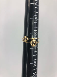 Gucci 1973 GG Double Connected Ring Set in Gold