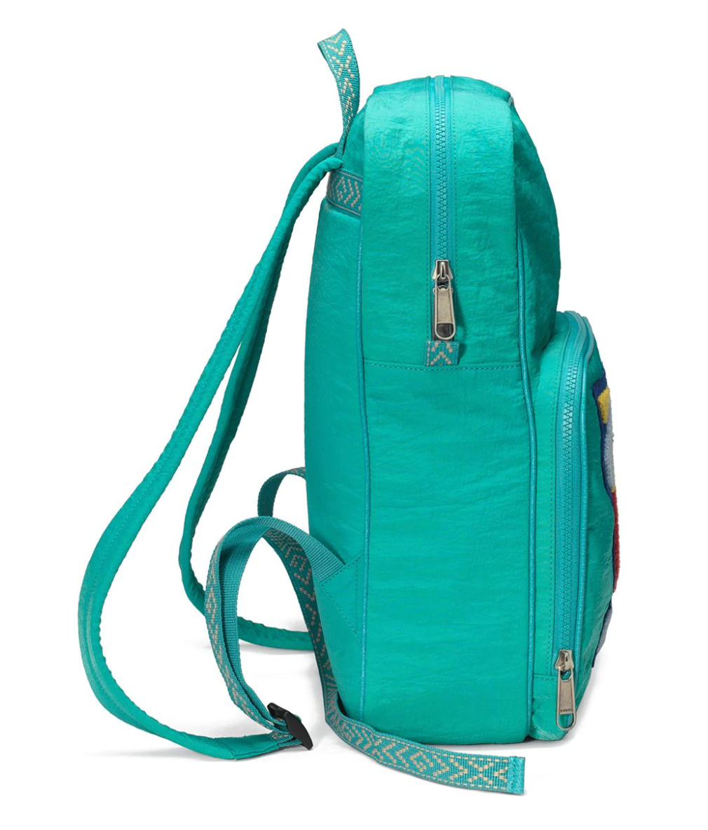 Gucci Medium 80s Logo Patch Backpack in Blue Gavriel.us