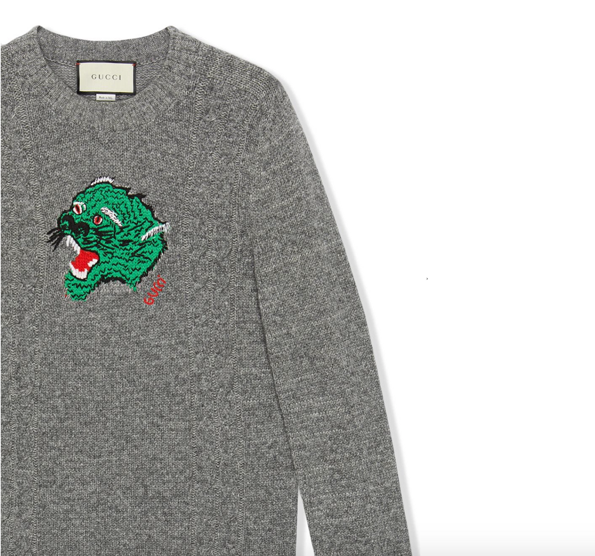Gucci green 2025 tiger sweater