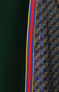 Gucci Bi-material Scarf Print Track Pants in Green