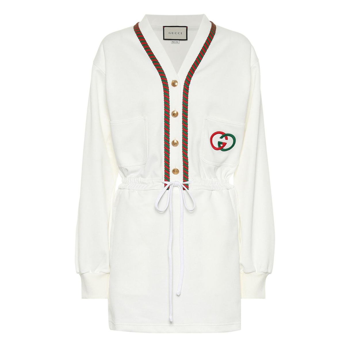 Gucci, Technical jersey dress, Women, White, M, Dresses