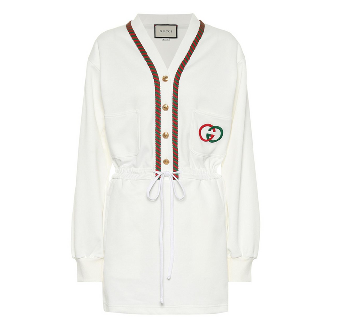 Gucci Technical Jersey Dress in White