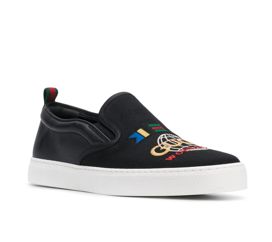 Gucci Dublin Worldwide Slip on Sneakers in Black – Gavriel.us display picture 3