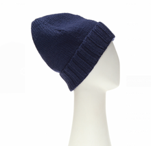 Load image into Gallery viewer, Gucci GG Logo Wool Beanie Hat in Midnight Blue