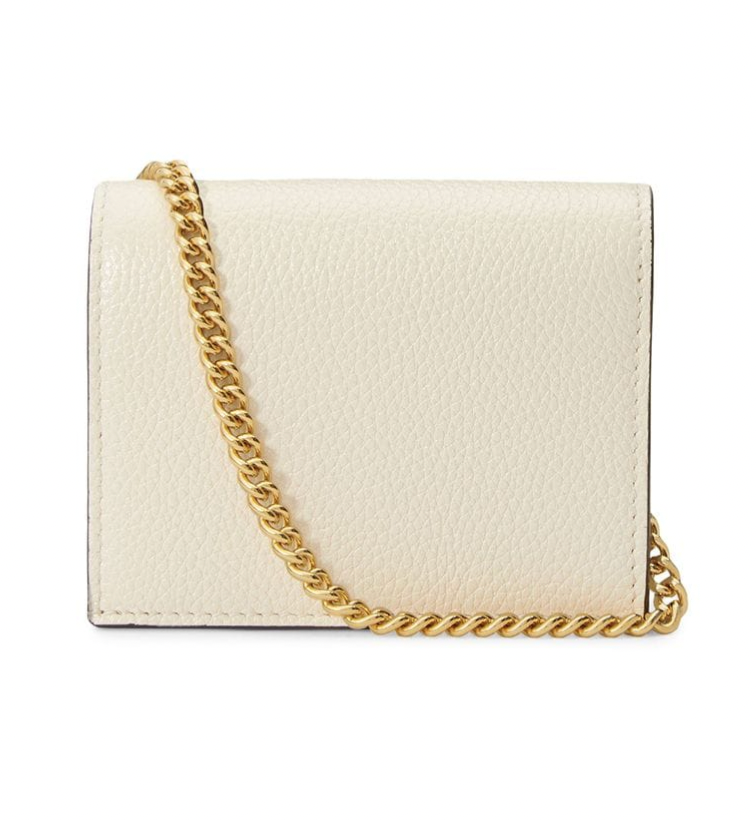 Gucci Zumi Horse bit Card Case on a Chain in Mystic White Gavriel.us