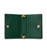 Load image into Gallery viewer, Gucci Zumi Horse-bit Card Case on a Chain in Green