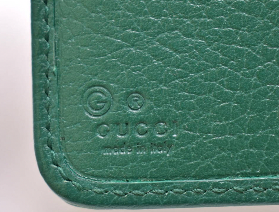 Gucci Leather Gg Wallet in Green for Men